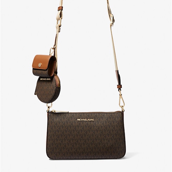 Jet Set Logo Crossbody Bag with Case for Apple Airpods Pro - Picture 2 of 4